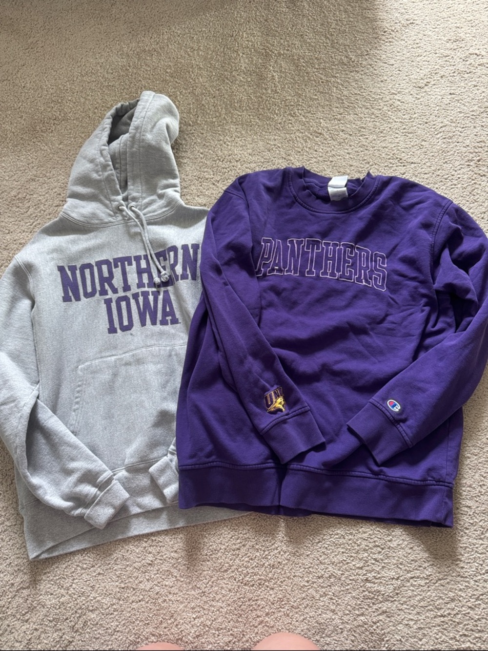 Northern Iowa Panthers Crewneck & Hoodie Bundle - m/l